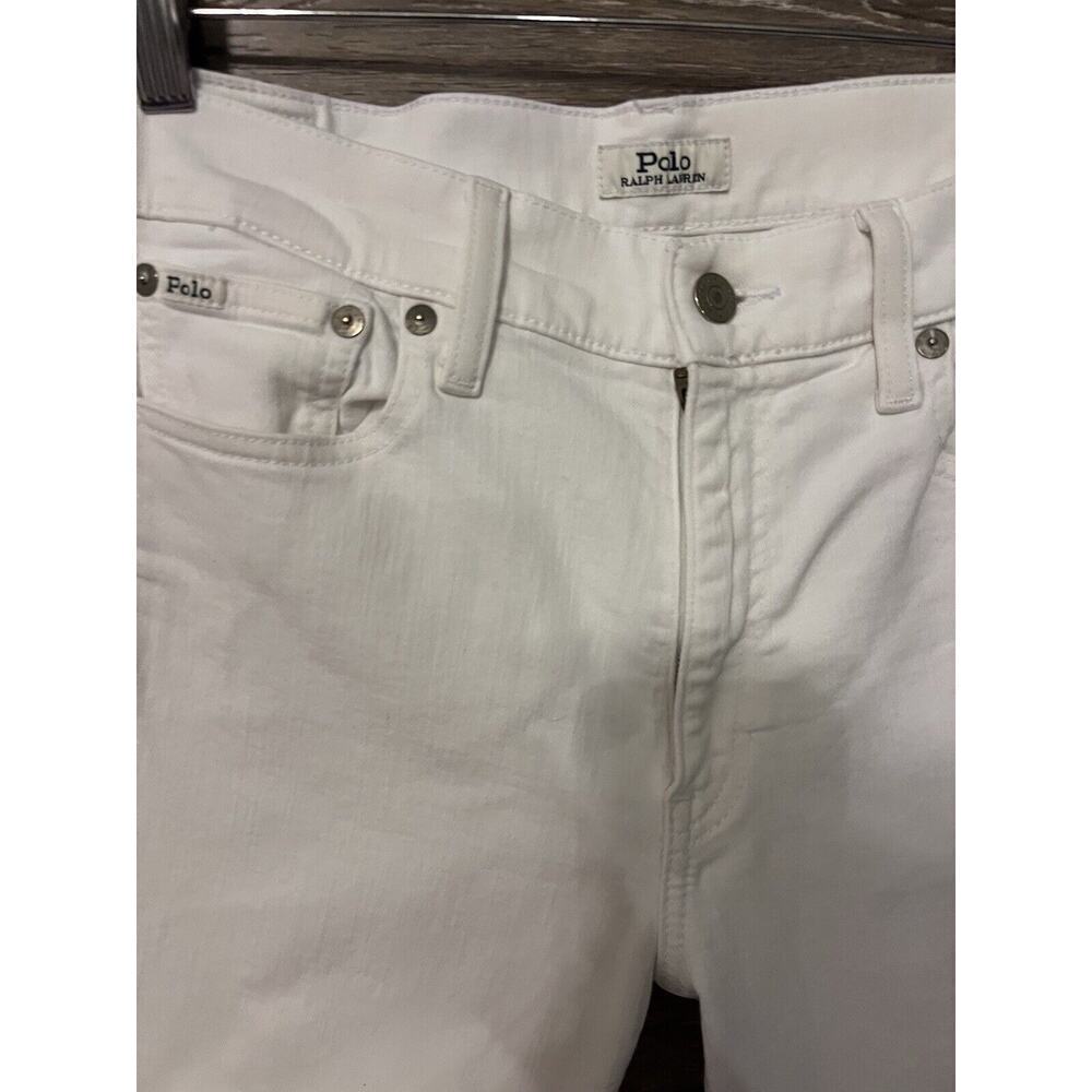 Polo Jeans Ralph Lauren Jeans Skinny Pants Womens Sz 30 White Khaki Denim - Picture 2 of 10